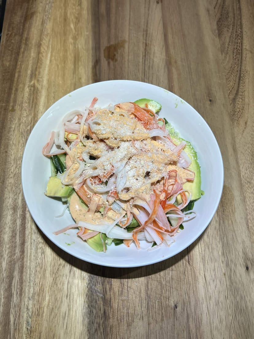 Spicy Avocado Kani Salad